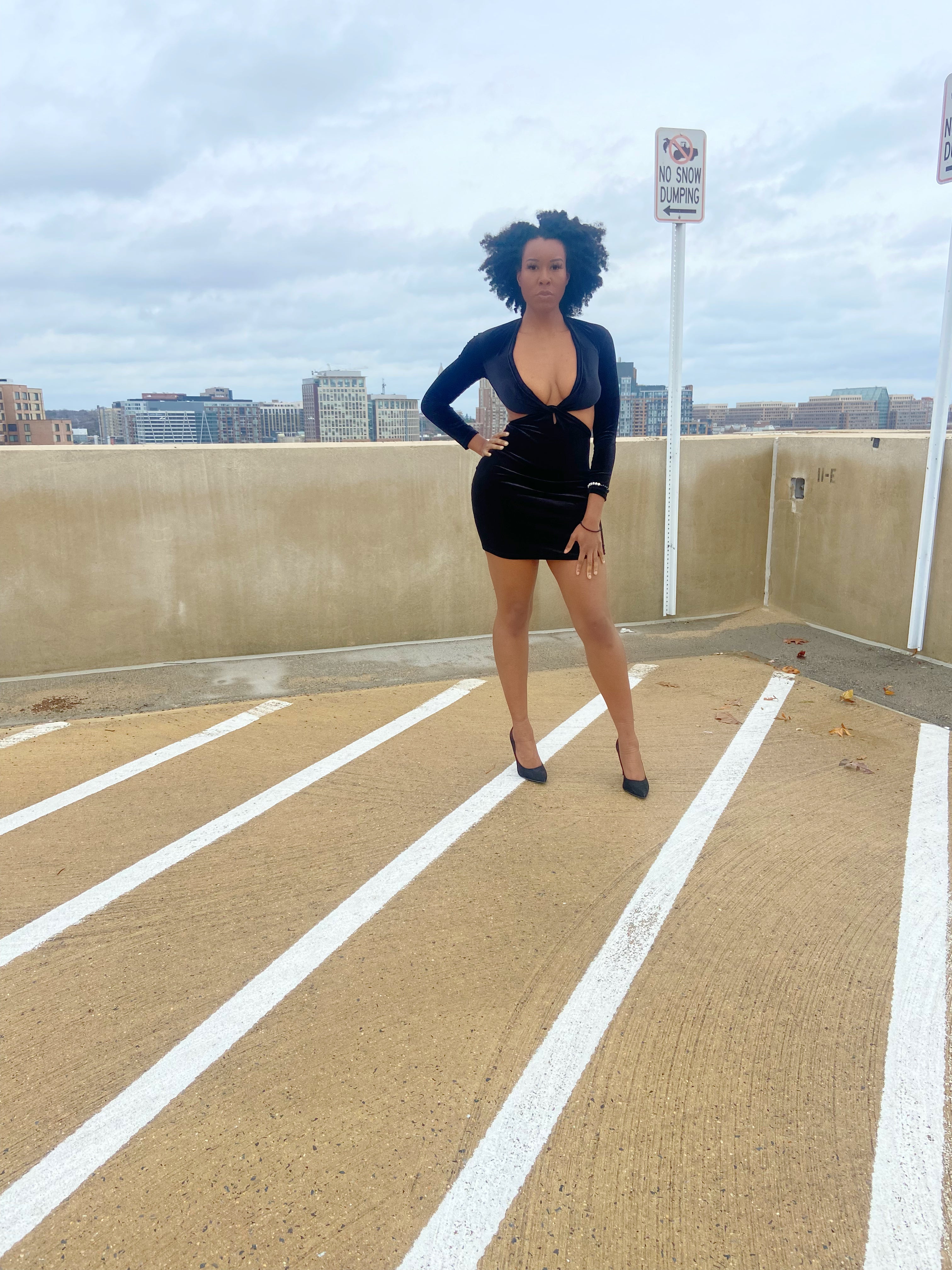 HAPPY HOUR FEELS MINI BLACK DRESS