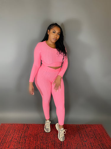 DOWN TO LOUNGE PINK SET