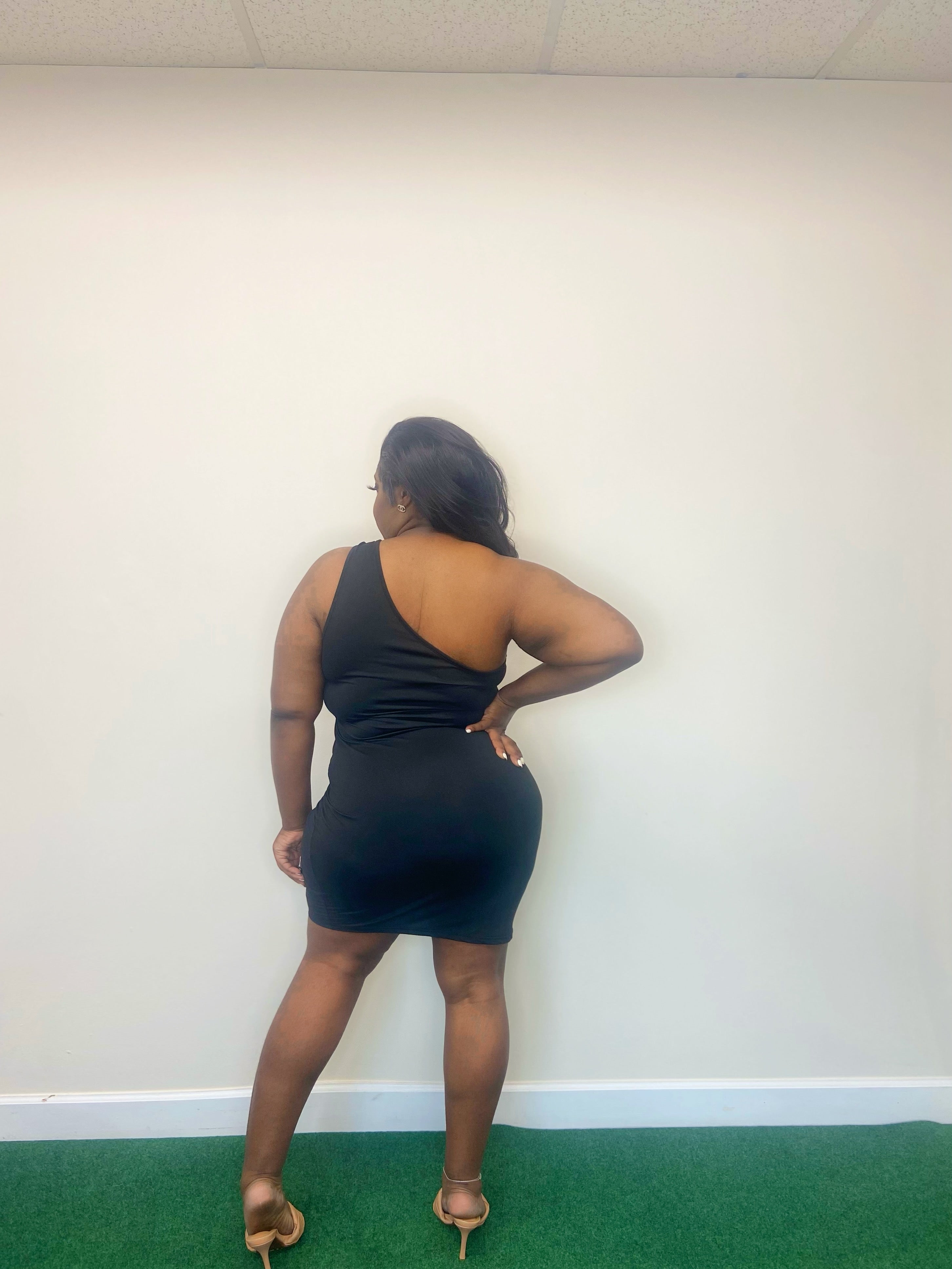 PEEKING THROUGH DRESS