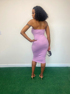 SULTRY TUBE TOP DRESS IN PINK