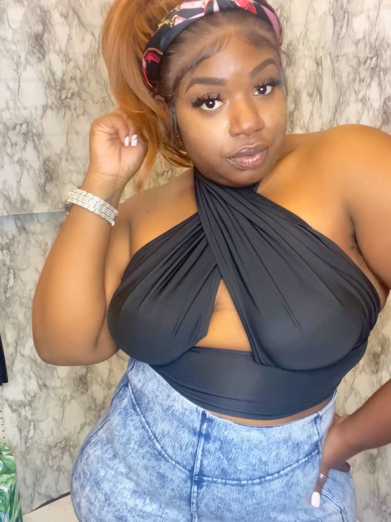 IN YOUR DREAMS TOP BLACK