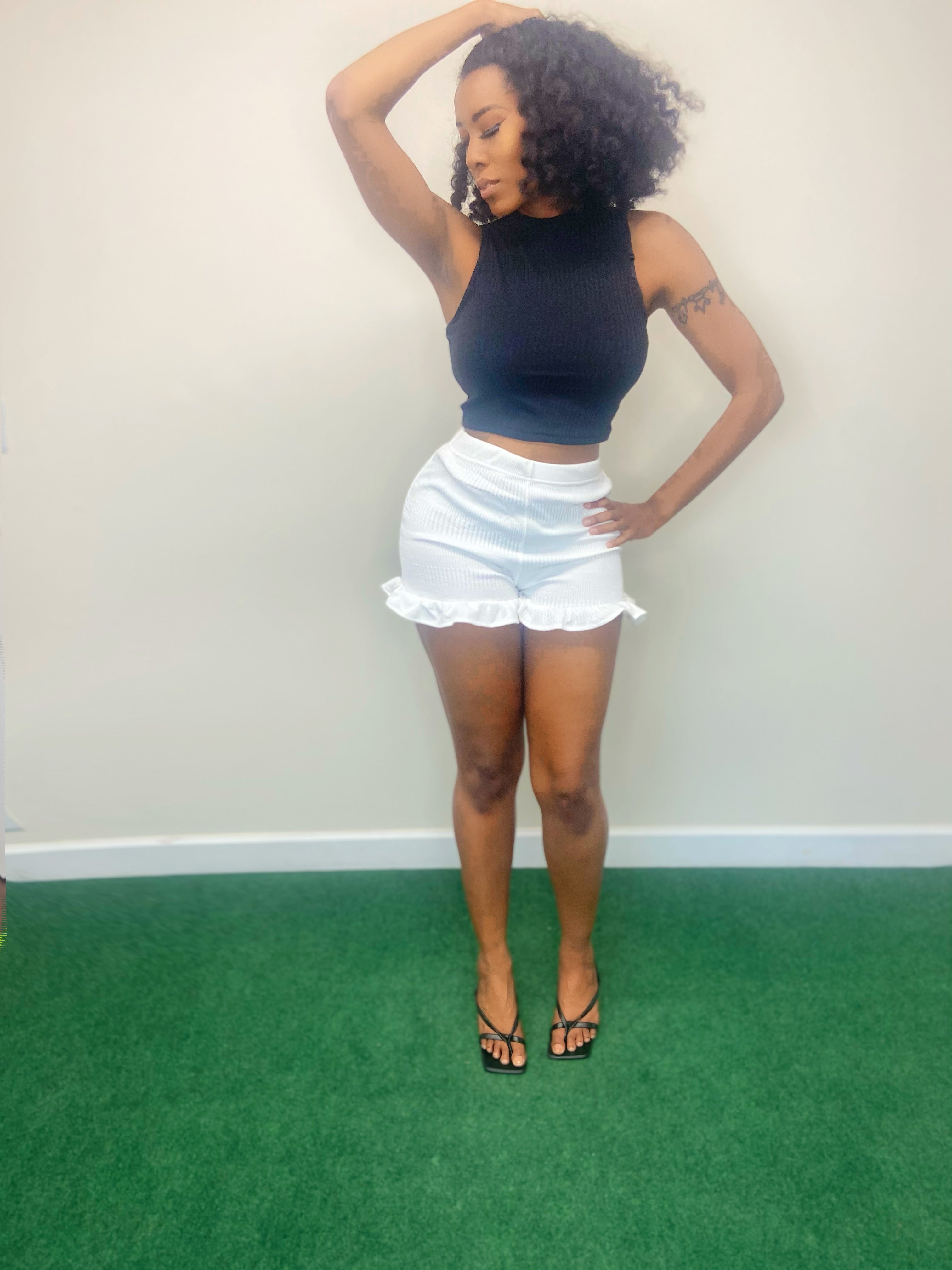 BETTER TOGETHER CROP TOP  IN BLACK