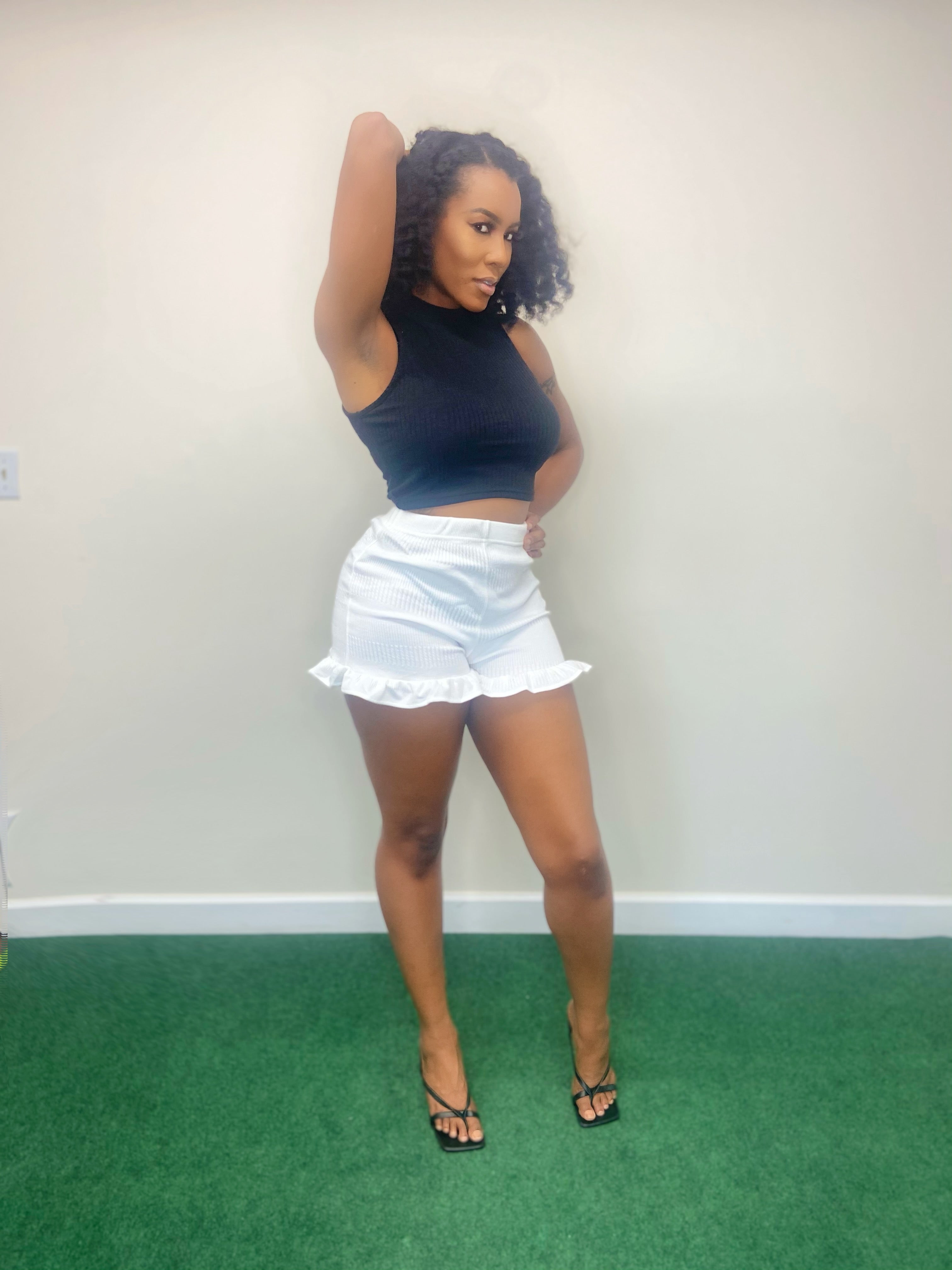BETTER TOGETHER CROP TOP  IN BLACK