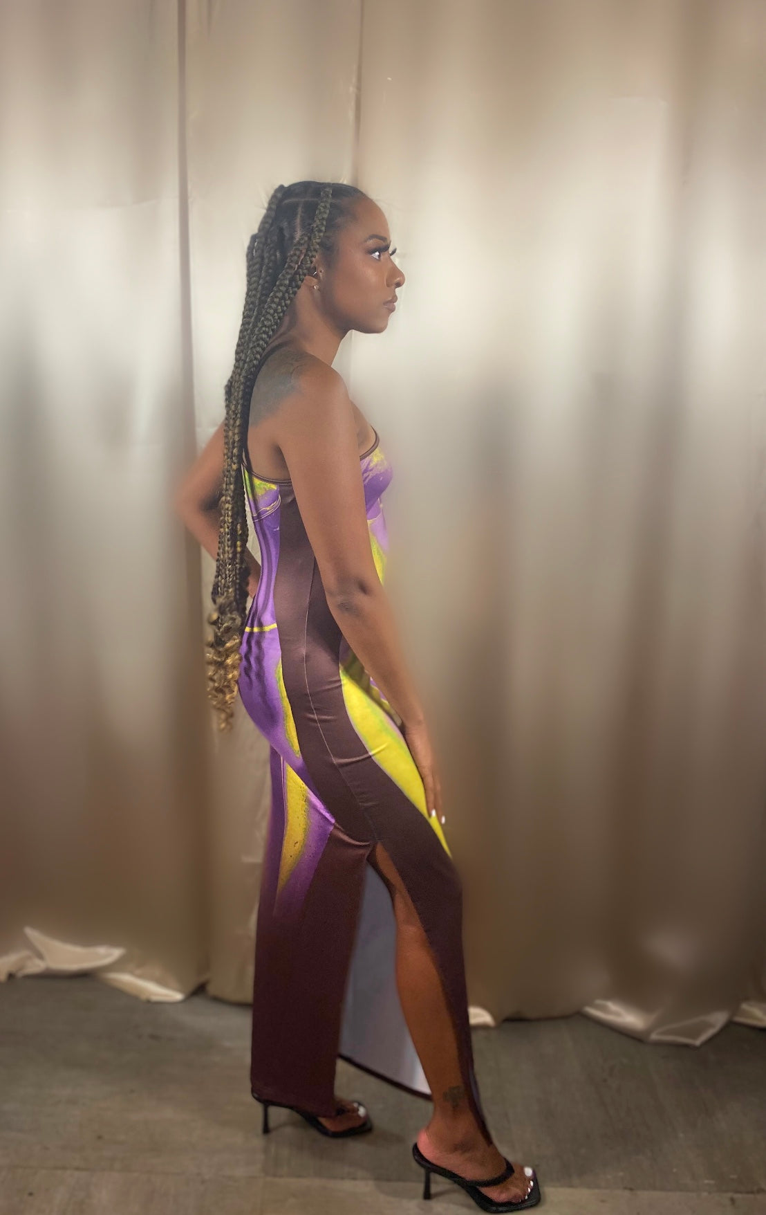 Body prints dress