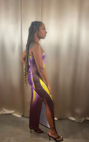 Body prints dress
