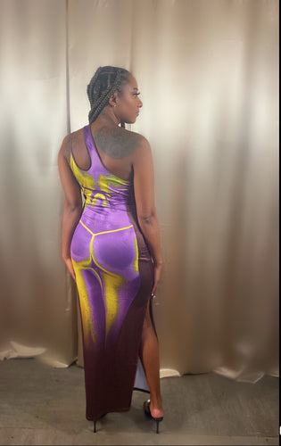 Body prints dress
